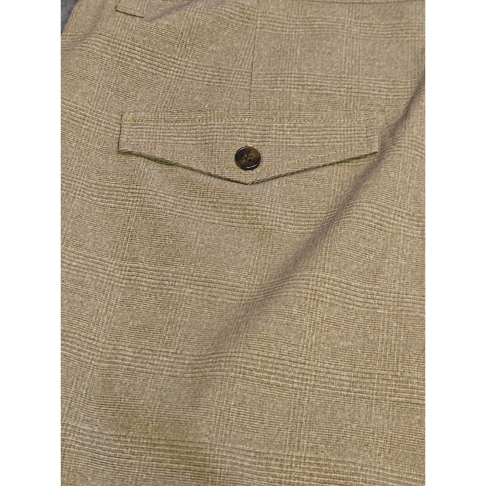 Travis Mathew Mens 38 Brown Plaid Golf Shorts Chino Stretch Performance Boardwal - Picture 10 of 13